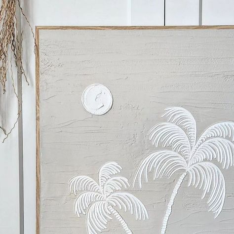 Textured Art by Jess on Instagram: "Counting the days until my Bali vacay 🌴🥥🍸 .  #texturesbyjess #texturedart #textureart #texturedpainting #palmart #palms #art #textures #artforsale #australianart #minimalistart #minimalartwork #minimalart #artistaustralia #artstagram #artphotography #artdrop #palmtreeart #texturesbyjess #artlover #artdaily #artoninstagram #wallart #walldecor #hillsdistrictmums #hillsdistrict #interiordecor #coastalart #neutralart #artforsale #artaustralia #texturedpalm" Paintings Diy, Berlin Apartment, Palm Tree Art, Neutral Art, Beauty Art Drawings, Plaster Art, Textured Art, Australian Art, Coastal Art