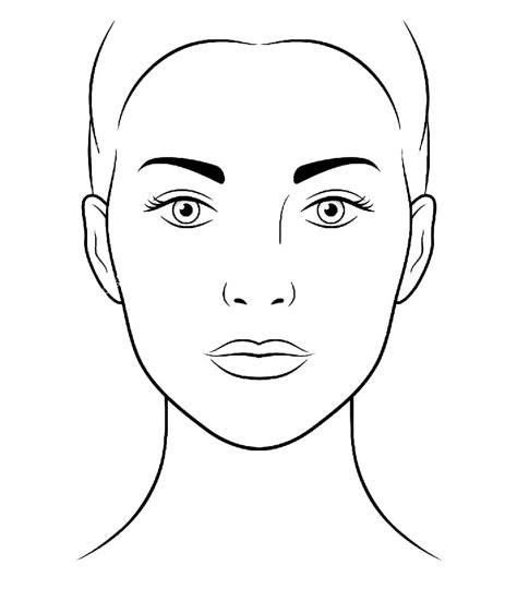 Makeup coloring pages | 90 Coloring Pages for Girls Makeup Coloring Pages, Simple Face Drawing, Christmas Face Painting, Face Stencils, Face Outline, Girl Face Drawing, Makeup Drawing, Face Template, Makeup Face Charts