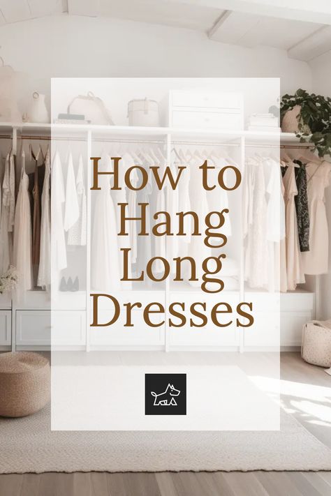 Learn the importance of using the right hangers for long dresses. This pin provides guidance on selecting padded or sturdy hangers to support the weight of the dress, preventing stretching or damage to the fabric and keeping the dress's shape intact. Hang Long Dresses In Closet, Hang Long Dresses, Dresses In Closet, Home Organization Binders, Maximize Closet Space, Closet Organized, Space Saving Hacks, Padded Dress, Linen Closet Organization