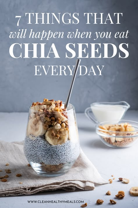 How and why to eat chia seeds every day! The amazing health benefits of chia seeds plus an easy chia pudding recipe to try! Chia Seed Smoothie Recipes, Chia Seed Nutrition, Easy Chia Pudding, Overnight Chia Seed Pudding, Chai Seed, Chia Seed Breakfast, Pasta Food Recipes, Chia Pudding Recipes Healthy, Benefits Of Chia Seeds