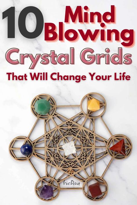 Crystal Grids the Ultimate Guide Crystal Grid For Success, Crystal Grid Ideas, New Moon Crystal Grid, Manifestation Crystal Grid, Crystal Grid For Abundance, Abundance Crystal Grid, Crystal Grid For Manifestation, Money Crystal Grid, Manifesting With Crystals