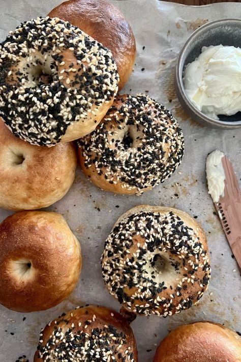 Easy Sourdough Bagels [instructions for discard + overnight] - The Pantry Mama Pantry Mama Sourdough, Sourdough Discard Bagels, Small Scrap Wood Projects Diy, Discard Bagels, Small Scrap Wood Projects, Scrap Wood Projects Diy, The Pantry Mama, Pantry Mama, Sourdough Starter Discard Recipes