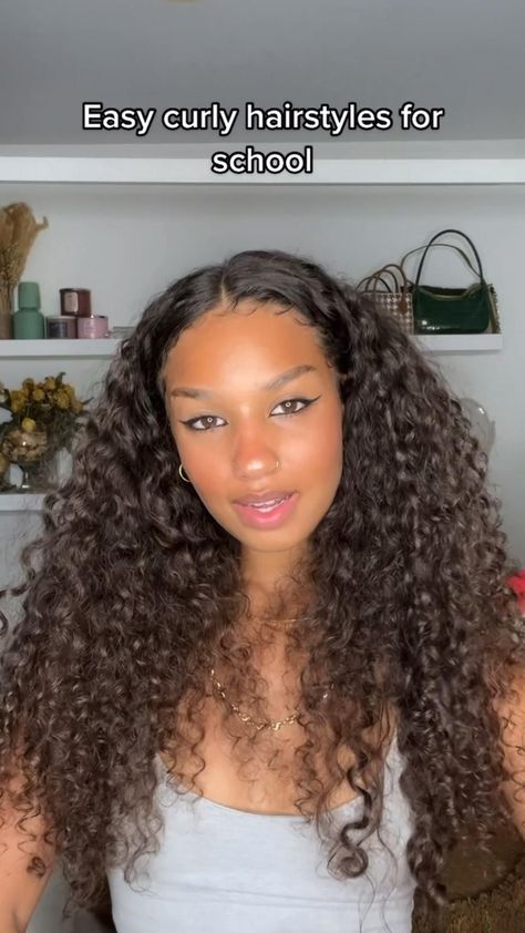 Curly Hairstyles Natural, Mixed Curly Hair, Curly Hair Videos, Cute Curly Hairstyles, Skirt Wrap, Curly Hair Styles Easy, Natural Curls Hairstyles, Hairdos For Curly Hair, Peinados Fáciles Para Cabello Corto