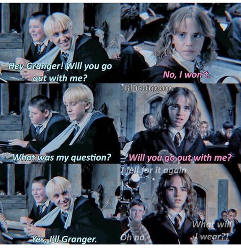 Dramione Funny, Harry Potter Funny Pictures, Citate Harry Potter, Glume Harry Potter, Modele Pixel Art, Funny Harry Potter Jokes, Harry Potter Memes Hilarious, Buku Harry Potter, Harry Potter Feels