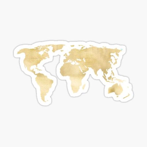 Spanish Stickers, Map Cake, World Map Sticker, Gold World Map, Map Sticker, Sister Missionary, Happy Birthday Printable, Vintage Stickers, Macbook Stickers