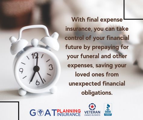 With final expense insurance, you can take control of your financial future by prepaying for your funeral and other expenses, saving your loved ones from unexpected financial obligations. #finalexpense #lifeinsurance #insurance #insuranceagent #burialinsurance #insurancebroker Financial Professional, Final Expense Insurance, Planning Life, Insurance Marketing, Insurance Broker, Insurance Agent, Life Plan, Take Control, Loved Ones