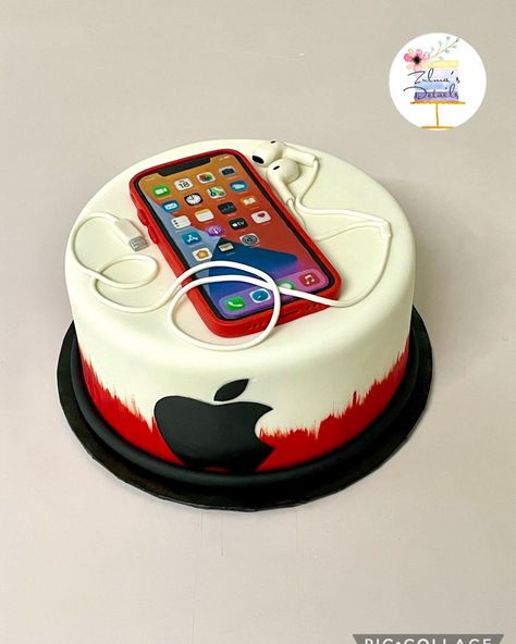 Iphone Birthday Cake, Iphone Cake, Sweet Birthday Cake, Cake Design For Men, Teen Cakes, Fondant Cake Designs, Man Cake, Girly Cakes, Candy Crafts