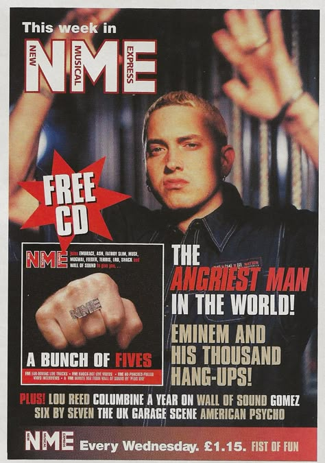 2000s Magazine Covers, Hiphop Magazine, Y2k Magazine Cover, 2000s Posters, Eminem Poster, 2000s Magazines, Skateboard Aesthetic, Y2k Posters, Eminem Rap