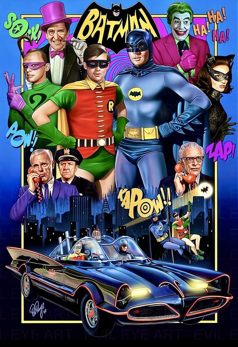 Batman Movie Posters, Adam West Batman, Robin The Boy Wonder, Batman Tv Show, Batman 1966, Batman Tv Series, Batman Pictures, Adam West, Univers Dc