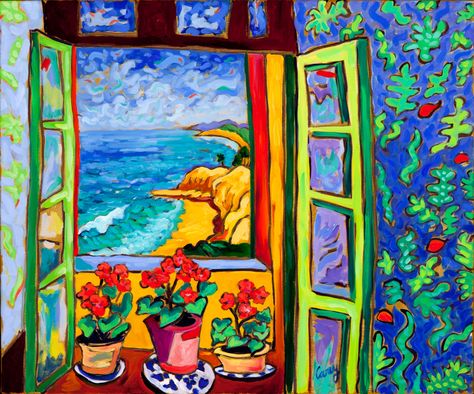 Matisse Windows Series – On the Easel Matisse Window, Window With Flowers, Henri Matisse Art, Matisse Art Print, Fauvism Art, Matisse Paintings, Room Ideas Aesthetic, Matisse Art, Fauvism