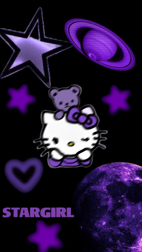 Purple Aesthetic Hello Kitty, Purple Wallpaper Hello Kitty, Hello Kitty Purple Wallpapers, Purple Hello Kitty Wallpaper, Purple Y2k Background, Purple Hello Kitty, Pink Hello Kitty Wallpaper Iphone, Black And Purple Wallpaper, Purple Y2k