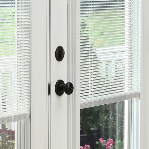 Add On Blinds For Doors, Blinds On Patio Doors Living Rooms, Window Coverings French Doors, French Door Roman Blinds, French Door Window Covering Ideas, Blinds For Door, Window Covering For French Doors, French Door Blinds Ideas, Blinds For Doors With Windows