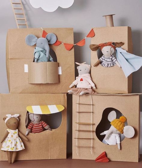 Keeping Kids Busy, Cardboard Toys, Crafty Kids, Childrens Crafts, Cardboard Crafts, Business For Kids, Kids Art Projects, Diy Toys, Handmade Toys