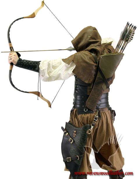 Archer Clothes, Bow And Arrow Poses Reference, Elven Archer, Archery Poses, Pose Standing, Horse Bow, Medieval Costumes, Medieval Cosplay, Recurve Bows