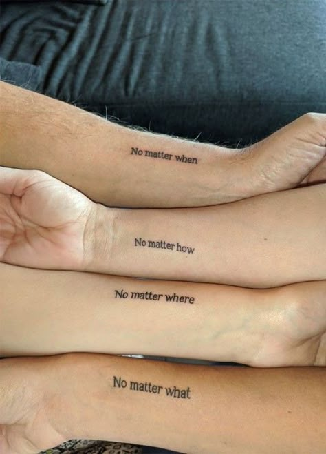 Matching Siblings Tattoo For 4, Sibling Tattoo Quotes, Family Tattoos Small Simple, Tattoos For Your Nephew, Tattoo Ideas 3 People, Sibling Tattoos Meaningful, Sibling Meaningful Tattoos, Nine Lives Tattoo, Family Tattoo Quotes Meaningful