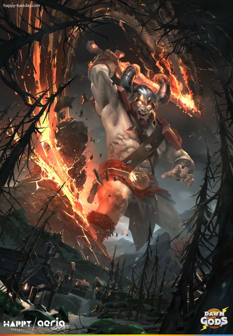 ArtStation - Dawn of Gods Surtr, Happy Tuesday Fantasy Cards, Card Artwork, Fantasy Creature, Fantasy Aesthetic, Norse Mythology, Card Illustration, Happy Tuesday, Gods And Goddesses, Creature Art