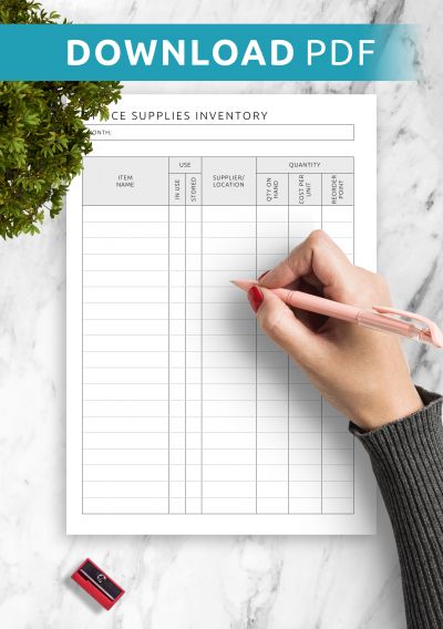 Inventory Checklist, Office Supplies List, Inventory Template, Template Design Ideas, Inventory List, Template Food, Vision Board Template, Bookkeeping Business, Templates Free Design