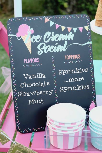 Ice Cream Social Ideas, Ice Cream Party Ideas, Simple Ice Cream, Ice Cream Birthday Party Theme, Ice Cream Social Party, Sundae Party, Social Bar, Ice Cream Party Theme, Ice Cream Sundae Bar