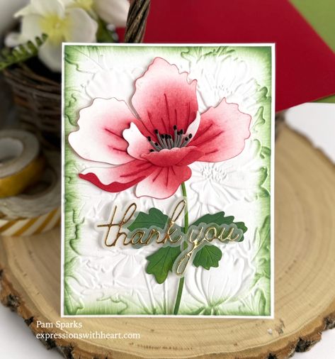 Card Making Flowers, Memory Box Cards, Memory Box Dies, Going Postal, Copic Sketch Markers, Anemone Flower, Box Cards, Elegant Cards, Making Greeting Cards