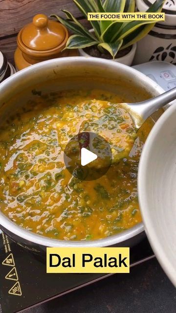 Secret Chef on Instagram: "Dal Palak!! Step by step recipe- Wash and soak 1-2 cup toor dal, 1-2 cup masoor dal and 1-2 cup moong dal for 30 minutes. Transfer the soaked dal to a pressure cooker. Add water. Add 1-2 teaspoon turmeric powder and 1-2 teaspoon salt. Mix them. Cook for 2" Indian Pressure Cooker Recipes, Palak Dal Recipe, Dal Palak Recipe Indian, Best Dal Recipe, Palak Dal Recipes, Daal Recipe Indian, Dal Recipe Indian, Palak Recipes Indian, Dal Palak Recipe