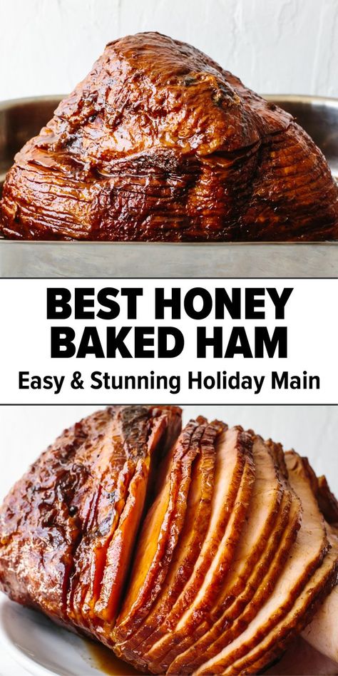 Honey baked ham for the holidays Honey Hickory Ham, How To Spiral A Ham, How To Cook Thanksgiving Ham, Baked Boneless Ham Recipes Oven, Cooking A Spiral Ham In Oven, Honeybaked Ham Glaze Copycat, Copycat Honey Baked Ham Glaze, Best Baked Ham Recipes Ovens, Baked Ham In Oven