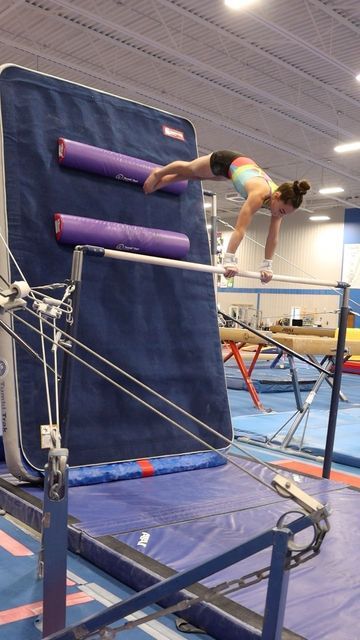 Check out this awesome Bar Wall Setup! 💙 Utilize your 3M Air Floor PRO, Carpet Overlay, & Half Rounds for these THREE drills you can utilize for multiple skill levels. Gymnastics Levels, Gymnastics Drills, I Love Gymnastics, Gym Bar, Uneven Bars, Gymnastics Training, Bar Wall, Wall Bar, Drills