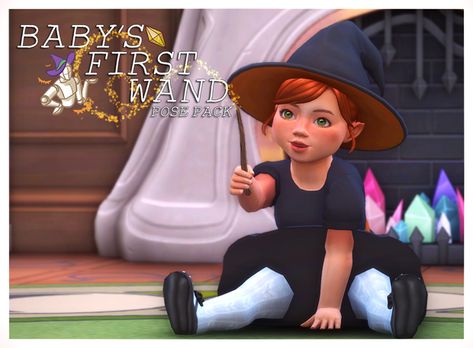 Simblreen Gift 4: Baby's First Wand | SamsSims on Patreon Sims 4 Poses, Sims Stories, Sims 4 Family, Sims Packs, Sims 4 Anime, The Sims 4 Pc, Lavender Haze, Sims 4 Cc Makeup, Sims 4 Expansions