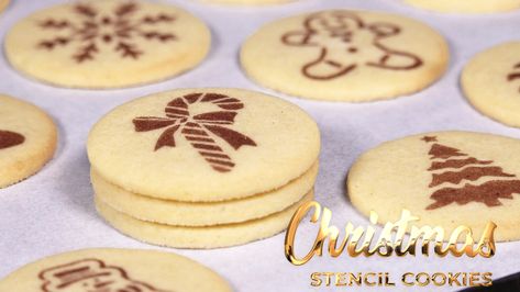 STENCIL SUGAR COOKIES | How Tasty Plain Sugar Cookies, Decorating Hacks, Holidays 2023, Powdered Eggs, Stencil Decor, Chocolate Wedding Favors, Chocolate Wedding, Vanilla Sugar Cookie, Best Sugar Cookies