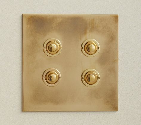 Aged Brass – Forbes and Lomax USA Push Button Light Switch, Button Light Switch, Motorized Window Shades, Designer Light Switches, Light Switches And Sockets, Lighting Control System, Design Market, Light Switches, Brass Fixtures