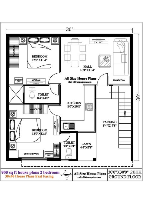 900 Sq Ft House Plans, 900 Sq Ft House, 800 Sq Ft House, Unique House Plans, Little House Plans, Free House Plans, 2 Bedroom House Plans, Compact House, House Plans 3 Bedroom