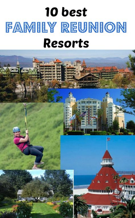 10 Best Resorts for Family Reunions Family Reunion Locations, Holiday Family Activities, Vacay Ideas, Family Travel Hacks, Family Reunion Planning, Reunion Ideas, Family Vacay, Family Fun Night, Best Family Vacations