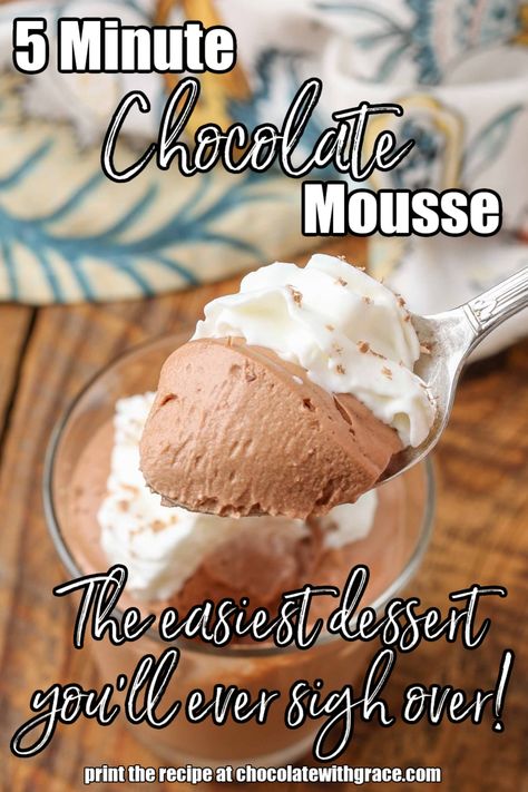 No Bake Chocolate Mousse 3 Ingredient Chocolate Mousse Recipe, 2 Ingredient Mousse, Gluten Free Chocolate Mousse, Chocolate Mousse Recipes, No Bake Chocolate Mousse, Quack Shack, 3 Ingredient Butter Cookies, Desserts Fancy, Chocolate Mousse Cheesecake