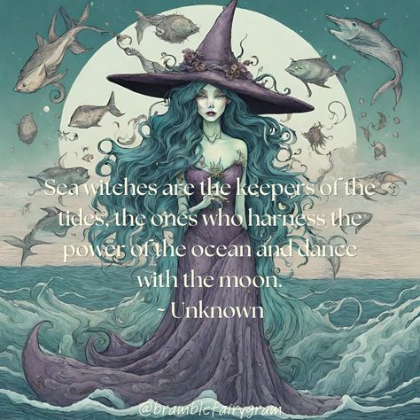 Ocean Witch Aesthetic, Pagan Quotes, Mermaid Tarot, Lunar Witch, Mermaid Moon, Witch Things, Water Witch, Witch Quotes, Mermaid Cove