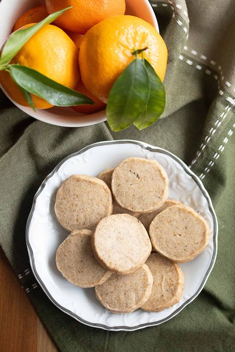 Orange-Spice Shortbread Cookies - Crumb: A Food Blog Spiced Shortbread Cookies, Cut Out Cookie Recipe, Orange Frosting, Buttery Shortbread Cookies, Shortbread Recipes, Tea Cookies, Holiday Cookie Recipes, Spice Cookies, Orange Spice