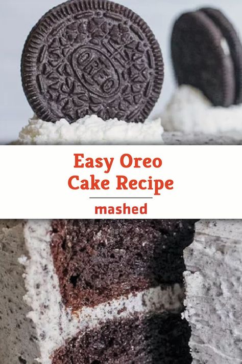 Elevate your chocolate cake with this easy Oreo cake recipe. Easy Oreo Cake Recipe, Easy Oreo Cake, Oreo Cake Recipe, Vegetarian Chocolate Cake, Mini Loaf Cakes, Recipes Using Cake Mix, Chocolate Oreo Cake, Cookies And Cream Cake, Chocolate Oreo