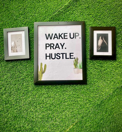 Wake up, Pray & hustle #frames #interior #wallart #hotelart #office Wake Up Pray Hustle, Hotel Art, Wake Up, Wall Art, Frame, Quick Saves