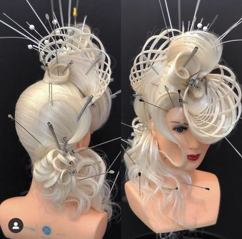 Extravagant Hairstyles, High Fashion Hairstyles, Hair Competition, Intricate Hairstyles, Beauty Salon Posters, High Fashion Hair, Drag Wigs, Competition Hair, Silky Smooth Hair