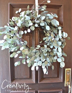 Hydrangea Arrangements, Dried Eucalyptus, Eucalyptus Wreath, Country Crafts, Dried Flower Arrangements, Everyday Wreath, Beautiful Wreath, Fall Wreaths, Front Door Decor