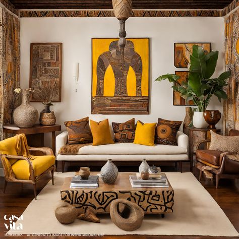 Afrohemian Inspiration: Bringing Cultural Fusion to Your Home Decor – Casa Vita Home Design African Bohemian Style Living Rooms, African Themed Home Decor, African Furniture Living Rooms, Bohemian African Decor, Africa Style Interior, Cultural Interior Design, Modern Global Decor, Afrohemian Decor, Afro Bohemian Style Decor