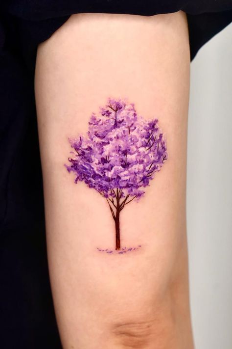 Small Spiritual Tattoos, Reservation Form, Melbourne Tattoo, Tato Minimal, Jacaranda Tree, Sharpie Tattoos, Tree Tattoo Designs, Small Pretty Tattoos, Small Tattoo Ideas