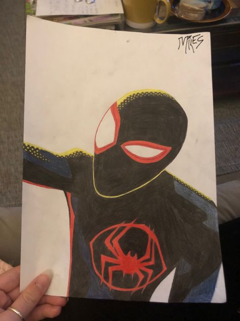 Spiderman Drawing Miles Morales, Miles Morales Dibujo, Spiderverse Drawing, Miles Morales Sketch, Miles Morales Art, Miles Morales Drawing, Spiderman Sketches, Easy Graffiti Drawings, Miles Spiderman