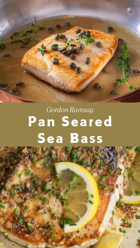 Gordon Ramsay Pan Seared Sea Bass Black Sea Bass Recipes Pan Seared, Stripe Bass Recipes, Mediterranean Sea Bass Recipes, Pan Seared Sea Bass Recipes, Seared Sea Bass Recipes, Seabass Recipe Pan Seared, Sea Bass Recipes Pan Seared, Sea Bass Recipes Baked, Grilled Sea Bass Recipes