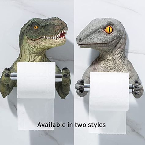 Bathroom Toilet Roll Holder, Dinosaur Bathroom Ideas, Dino Bathroom, Dinosaur Bathroom, Toilet Roll Holder Shelf, Wall Mounted Paper Towel Holder, Mounted Paper Towel Holder, Laundry Room Office, Paper Towel Dispenser