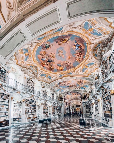 @bonvoyagecleo Admont Abbey Library, Library Architecture, Vision Board Images, Need Sleep, Vintage Library, English Course, Library Decor, House Tour, Izuku Midoriya