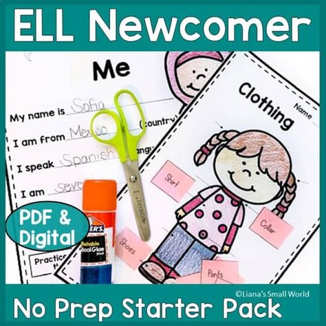 ESL - ELL Newcomer Beginner Curriculum Booklet of Activities PDF & Digital Fun Vocabulary Activities, Ell Newcomers, New Vocabulary, Formative Assessment, Vocabulary Activities, Easy Activities, Writing Numbers, Picture Cards, New Students