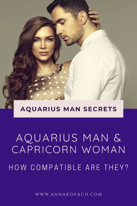 This is an odd match, as it'll challenge the conventions of The Sage, Capricorn, with the free-spirit of the Visionary, Aquarius. It isn’t as opposite a pairing as it may seem on the surface, though. Both Capricorn and Aquarius are determined and intelligent people. Keep reading and find out everything about their love compatibility. #zodiac #zodiac_sign #horoscope #love_astrology #aquarius #aquarius_man #aquarius_facts #aquarius_traits #capricorn #capricorn_woman #capricorn_facts #relationship Aquarius Man Capricorn Woman, Aquarius And Capricorn Relationship, Aquarius Facts Men, Aquarius Man Traits, Capricorn And Aquarius Compatibility, Aquarius Men Relationships, Capricorn Love Compatibility, Aquarius Men Love, Aquarius And Capricorn