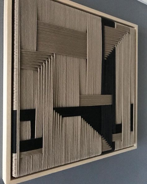 Study for a triptych FIGURATIVE by Fault lines #cordweaving #handwoven #tableloom ##textiles #fiberart #textiledesign #rug #minimal… | Instagram Diy Large Wall Art, Interior Textures, Glass Mosaic Mirror, Abstract Art Gallery, Rope Decor, Props Art, Diy Canvas Wall Art, Woven Wall Art, Textile Texture