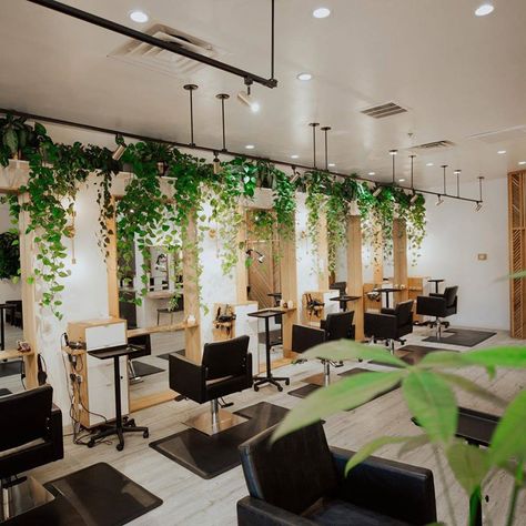 Boho Hair Salon, Hair Salon Interior Design, Salon Interior Design Ideas, Salon Design Ideas, Tech Room, Tour Design, Nail Salon Interior Design, Nail Salon Interior, Suite Ideas