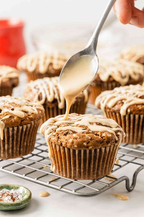 Packed with warming spices, molasses, and coffee, these flavorful, moist muffins are a winter treat. Serve gingerbread latte muffins for breakfast, brunch, as a snack—as long as you serve them with coffee! Gingerbread Latte Cookies, Pumpkin Gingerbread Muffins, Gingerbread Latte Cupcakes, Gingerbread Loaf Cake, Eggnog Muffins, Gingerbread Muffins Recipe, Morning Muffins, Sunday Baking, Ginger Muffins