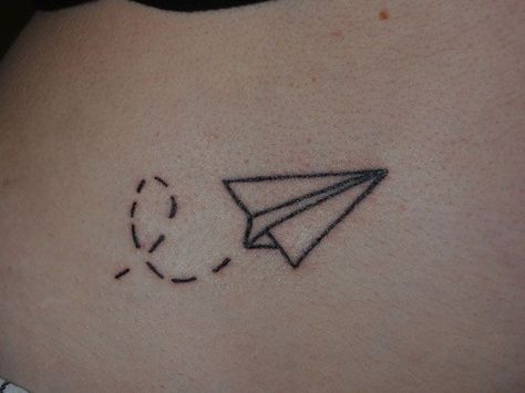 paper airplane Planes Tattoo, Paper Airplane Tattoos, Paper Plane Tattoo, Infected Tattoo, Airplane Tattoo, Plane Tattoo, Tattoo Quote, Airplane Tattoos, Small Girl Tattoos